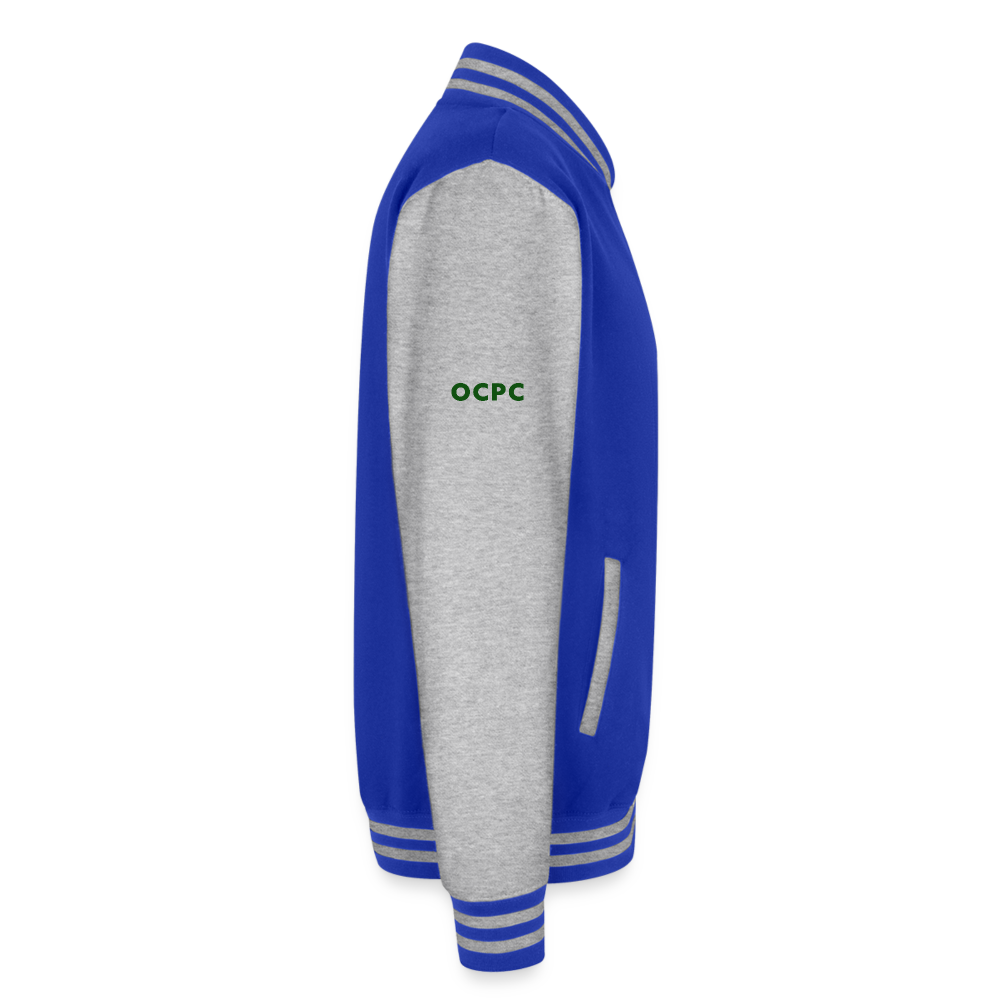 OCPC Lettermans Jacket - royal/heather grey