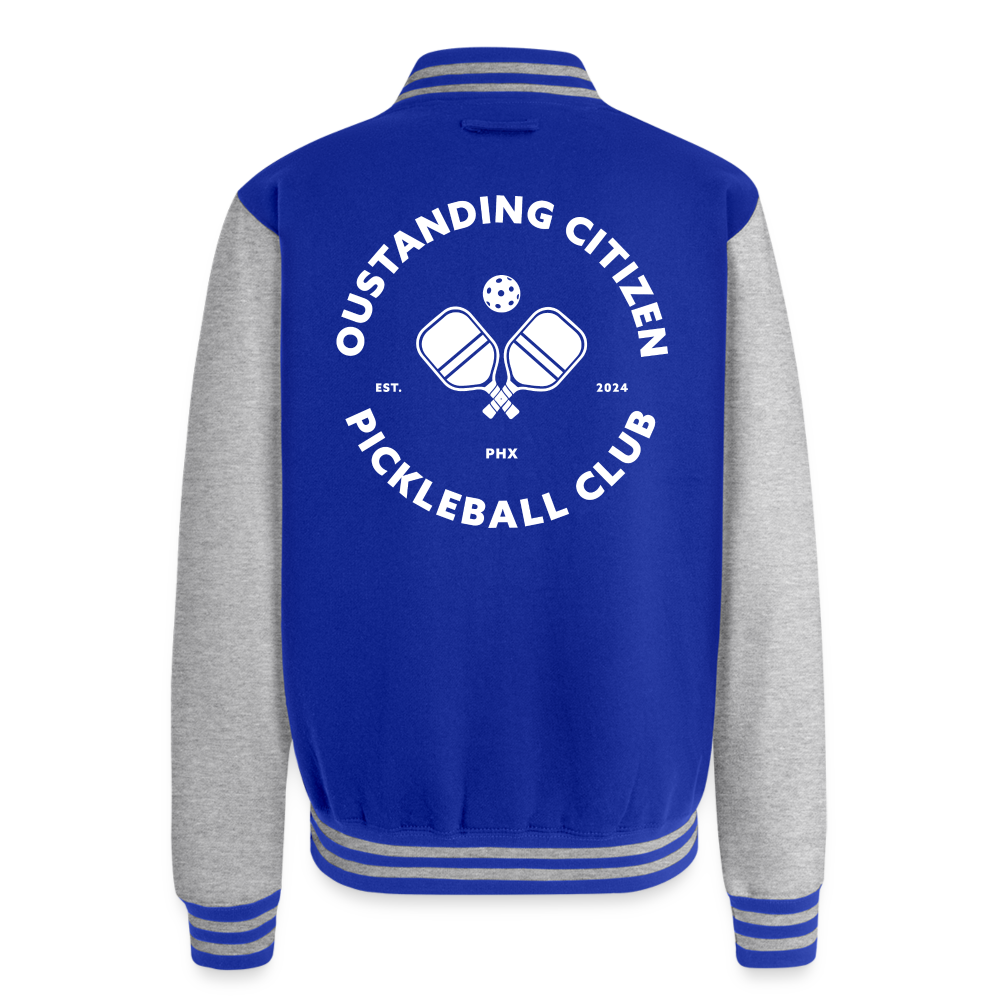 OCPC Lettermans Jacket - royal/heather grey