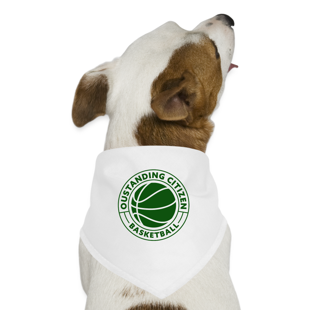 Dog Basketball Bandana - white