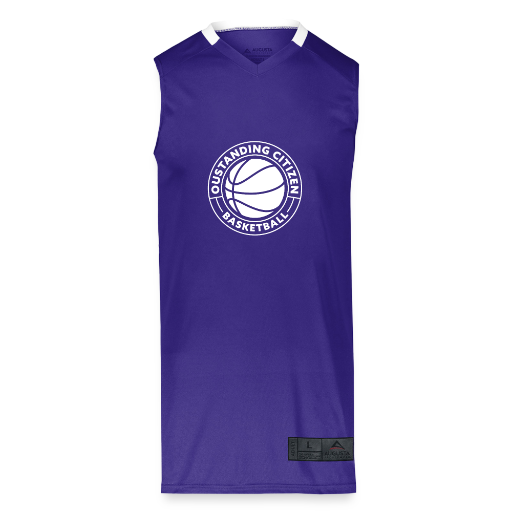 Outstanding Basketball Jersey - purple/white