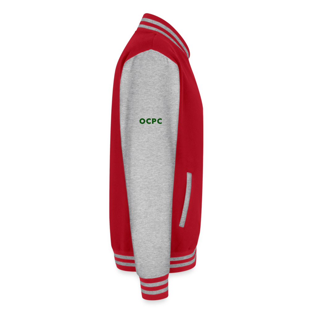 OCPC Lettermans Jacket - red/heather grey