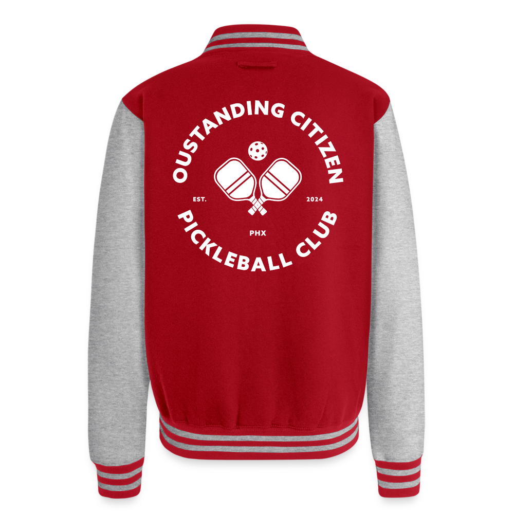 OCPC Lettermans Jacket - red/heather grey